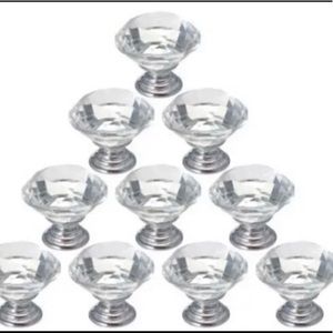 8 pk Crystal Knob Set